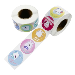 Kids Dental Sticker Roll 500 - Small Stickers 25mm