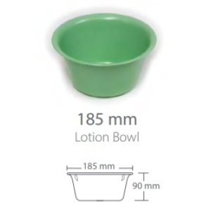 AUTOPLAS Lotion Bowl 186mm Dia.x 90mm Deep GREEN Plastic Autoclavable