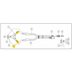 Matrx Nitrous Replacement Hood/Hose Connector No. 7 (2/pcs)