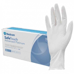 MEDICOM SafeTouch Advanced Platinum Large White Nitrile (100) Powder Free Glove