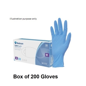 Safetouch Advanced Pure Nitrile Gloves X-small Blue (200) Accelerator Free