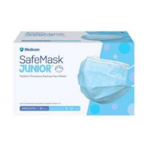MEDICOM SafeMask Junior Face Mask EarLoop Blue (50) Level 1
