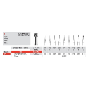 Edenta Steel Burs Round 2 HP 010 (6)