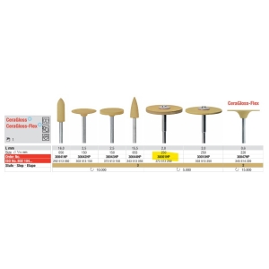 Edenta CeraGloss Ceramic Polisher 30001HP Wheel HP Fine/Yellow (1/pc)