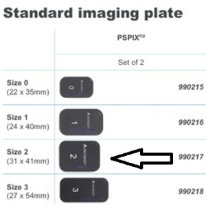 Acteon PSPIX 2 Imaging Plates Size 2 (2/pcs)