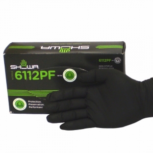 Black Nitrile Gloves Large pack of 100 biodegradable
