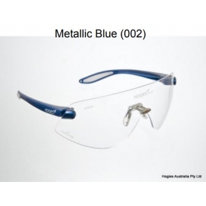 HOGIES Eyeguard Metallic Blue Frame Clear Lens