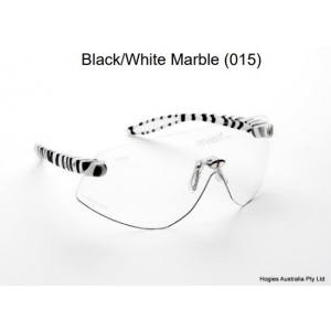 HOGIES Eyeguard Black/White Marble Frame Clear Lens