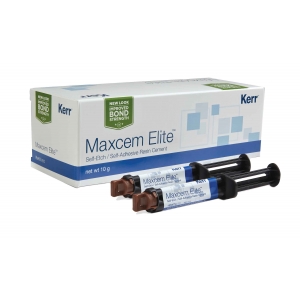 KERR Maxcem Elite White Opaque Refill - 2x 5g Automix Syringes