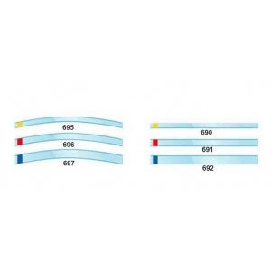 KERR Hawe Transparent Strips Curved 10mm (100) Blue