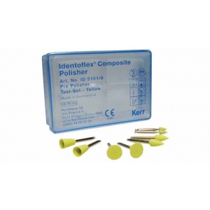 IDENTOFLEX Composite Pre-Polisher TEST SET RA (8) Yellow 