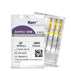 Zenflex ONE #20 .06/21mm NiTi File (3/pcs) Small-Yellow