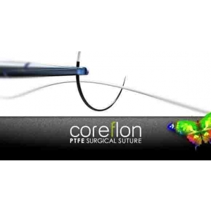 COREFLON d-PTFE Sutures 6/0 13mm Black Needle (12)