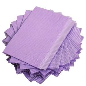 AUREUM Large Dental Bib Lavender (500) 3 ply 33x45cm