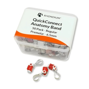 QuickConnect Anatomy Regular Band (50) 6.5mm Pre-Molar - Red