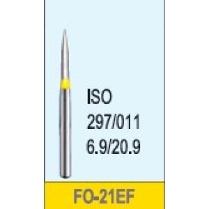 Mani Diamond Bur FO-21EF (297-011) FG (5/pcs) Yellow X-Fine