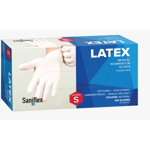 Saniflex Latex Examination Gloves Small (100) Powder Free