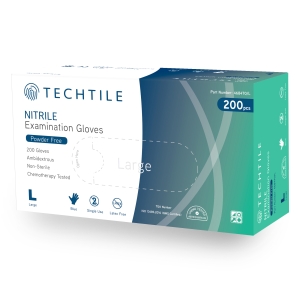 TECHTILE Large Nitrile Glove Powder Free (200) Blue NLA