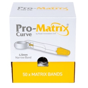 ASTEK Pro-Matrix Bands 4.5mm Curve Narrow (50) Yellow
